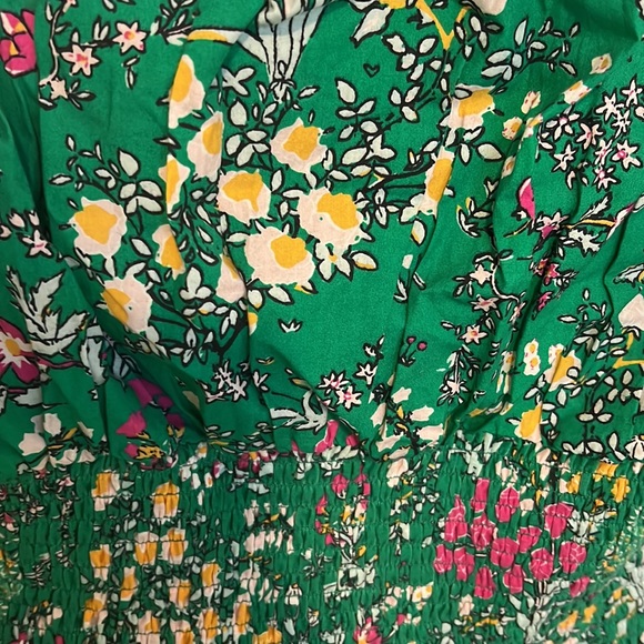 Anthropologie New With Tags Strapless Neck-tie Floral Top - Picture 2 of 9